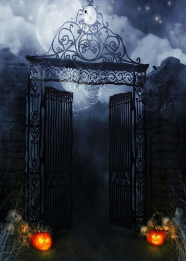 Fear Iron Gate Halloween Backdrop Stage Party Photography Background