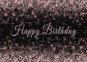 Sparkly Glitter Happy Birthday Party Backdrop  Photography Background Decoration Prop