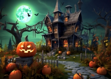 Wooden Castle Halloween Party Backdrop Stage Photography Background