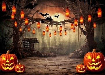 Dead Tree Pumpkin Backdrop Halloween Party Decorations Background