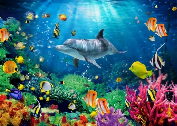 Under The Sea Ocean Landscape Bolphin Backdrop Decoration Prop