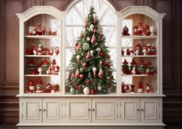 Christmas Tree Cabinet Backdrop Party Studio Photography Background