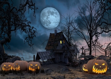 Fear Pumpkin Halloween Backdrop Stage Party Photography Background