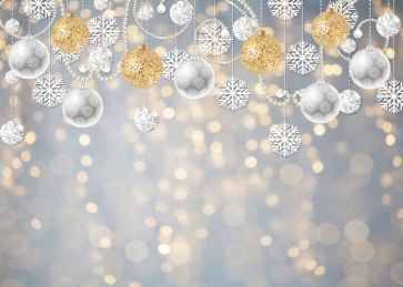Snowflake Glitter Bokeh Christmas Party Backdrop Stage Photography Background
