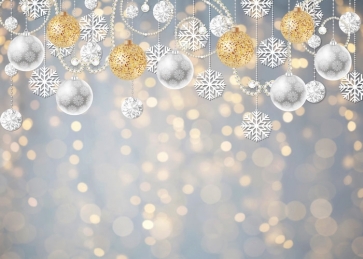 Snowflake Glitter Bokeh Christmas Party Backdrop Stage Photography Background