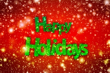 Happy Holidays Red Sparkling Background Christmas Party Photo Backdrops