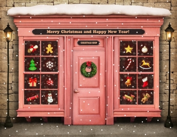 Merry Christmas Happy New Year Street Shop Photography Background Props