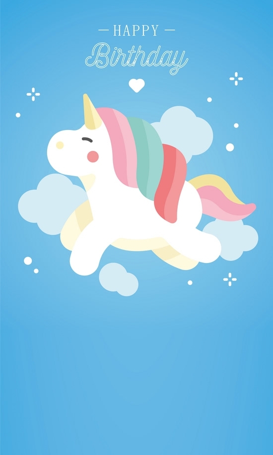 Unicorn Backdrop Baby Birthday Party Background Props