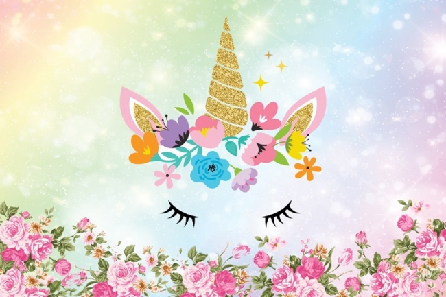 Unicorn baby shower backdrop on sale