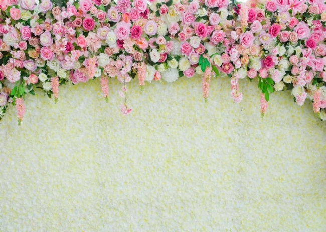 3-d floral photo backdrop wedding shower paper flower customized