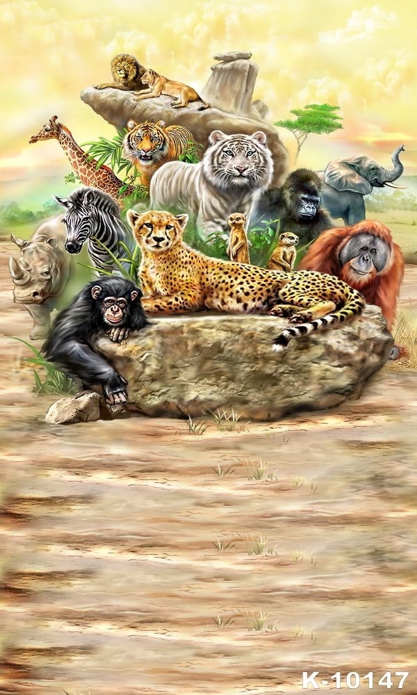 DIY Party African Safari Backdrop Themed Baby Shower Background