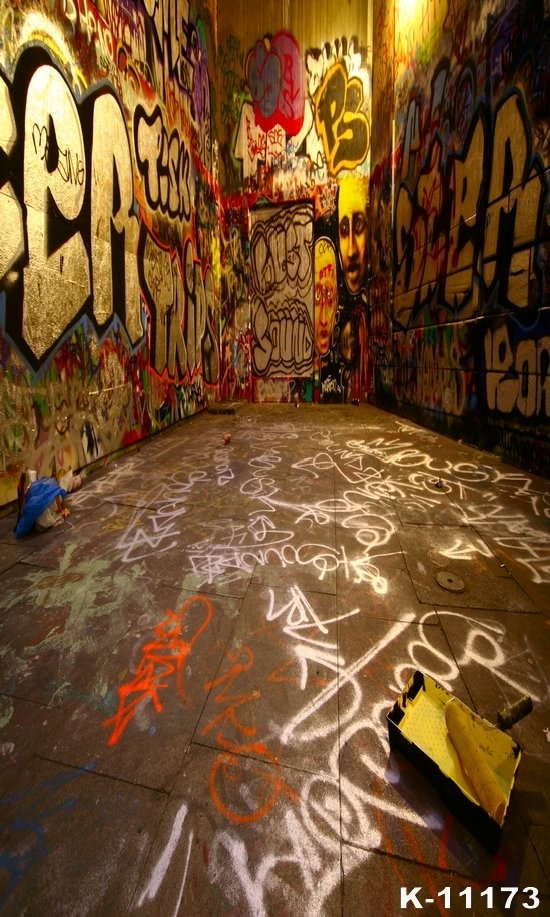 Attractive Fashion Personalized Graffiti Wall Backdrops