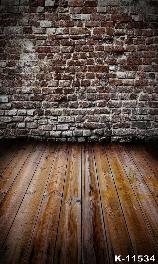 Wood Floor Brick Wall Backdrop Newborn Baby Photography ...