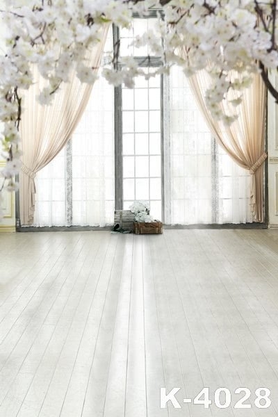 White Lace Window Curtains White Flowers Wedding Photo Backdrops
