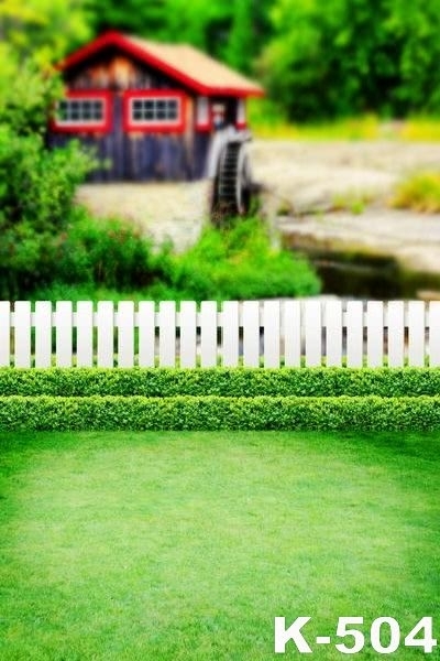 Green Grassland in the Farm Scenic Professional Photography Backdrops