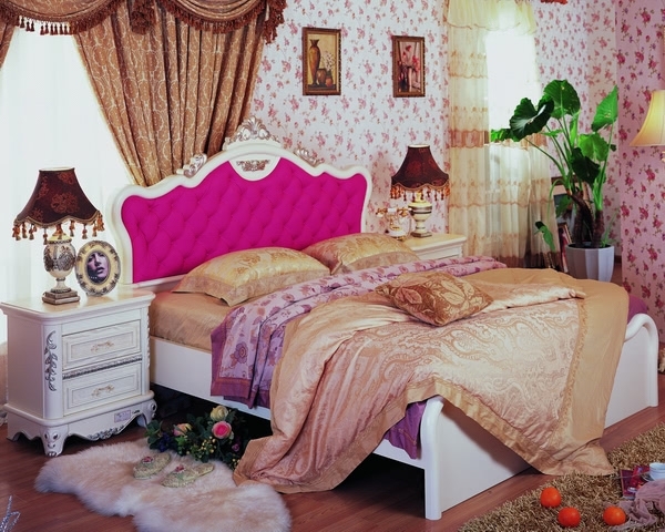 Retro European Style Bed Bedroom Backdrop Video Photography Background
