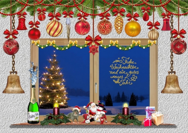 Merry Christmas Wall Background Christmas Party Backdrop
