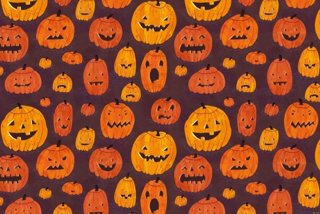 Spooky Pumpkin Theme Wall Background Halloween Party Backdrop