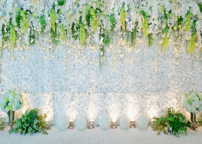 DaShan 6.5x6.5ft Bridal Shower Wedding Floral Wall Backdrop Romantic Bloom Flower Decor Photography Background Flower Birthday Party Newborn Baby Decor Valentine Mother Girls Floral Photo Props