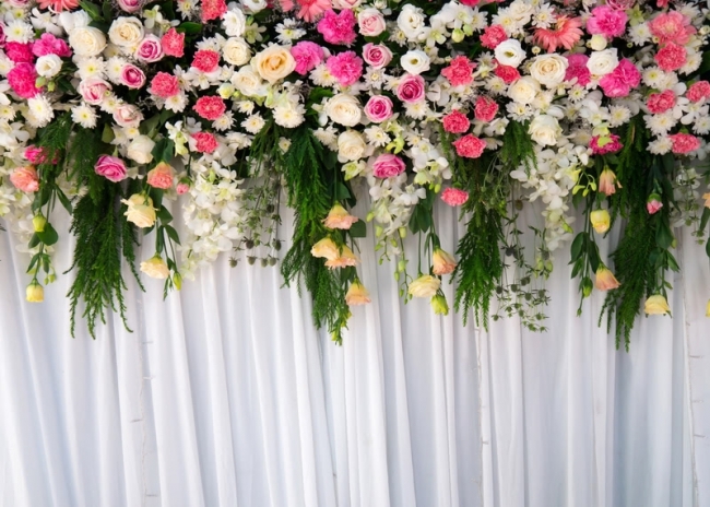 Flower Wall Wedding Backdrop Bridal Shower Photography ...
