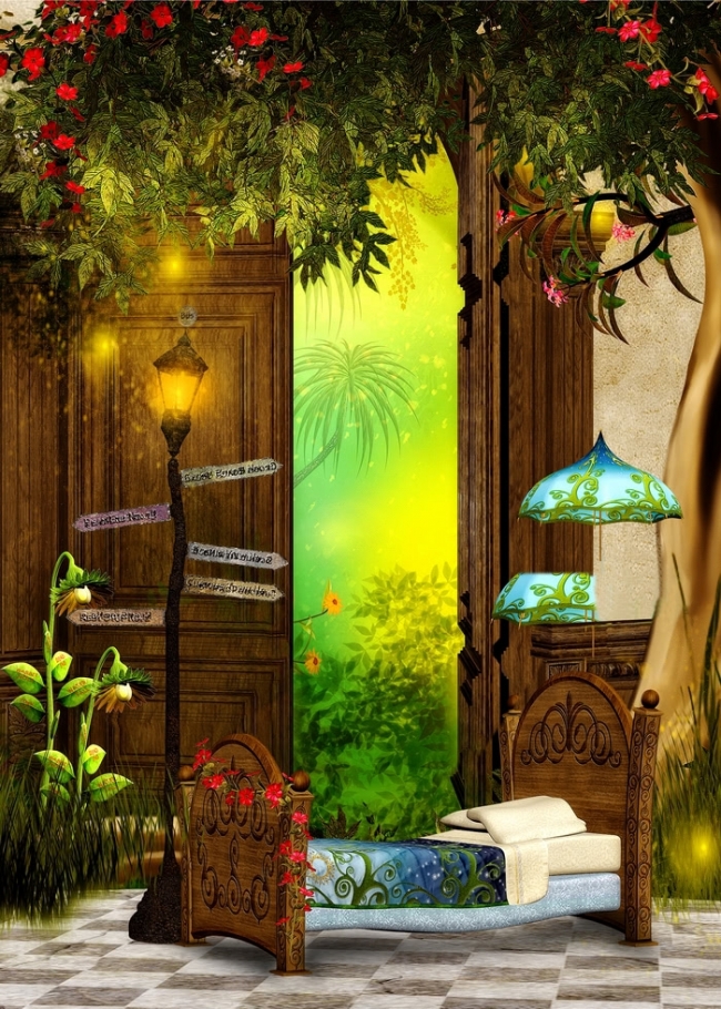 Fairy Tale Bedroom Backdrop Studio Photography Background Decoration Prop
