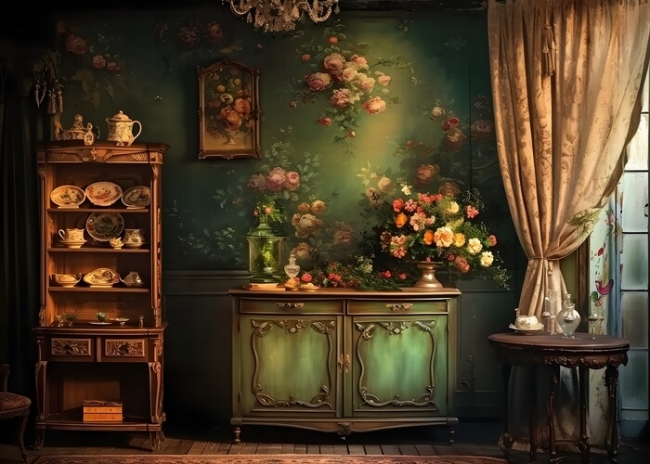 Vintage Spring Flowers Living Room Backdrop Studio Party Photography ...