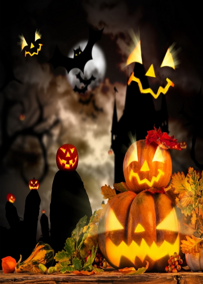 Terror Scary Pumpkin Theme Halloween Background Backdrop Decorations