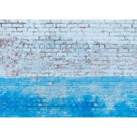 Retro Blue And White Brick Wall Backdrop Studio Photography Background