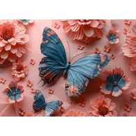 3D Butterfly Floral Backdrop For Birthday Baby Shower Wedding Party Photography Photobooth Props