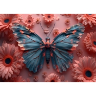 Spring Blue Butterfly Backdrop For Birthday Baby Shower Wedding Party Photography Photobooth Props