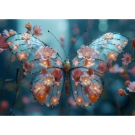 Floral Butterfly Backdrop For Birthday Baby Shower Wedding Party Photography Photobooth Props