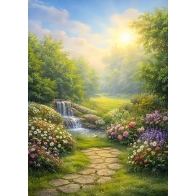 Beautiful Floral Garden Backdrop Studio Stage Photography Background