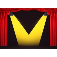 Theatrical Setting Red Curtains Backdrop Dramatic Stage Party Photography Background