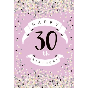  Glitter Pink 30th Happy Birthday Party Backdrop Photography Background