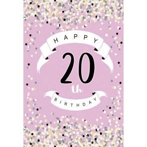 Sweet Girl 20th Happy Birthday Backdrop Party Photography Background