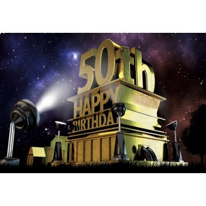 Movie Theme 50th Birthday Backdrop Party Photography Background