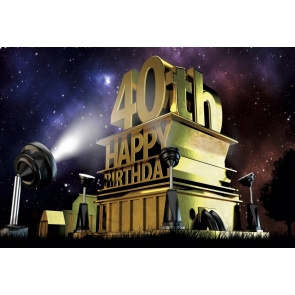 Movie Theme 40th Birthday Party Backdrop Photography Background