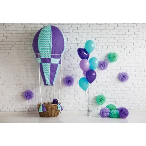 Hot Air Balloon Baby Shower Backdrop Birthday Party Photography Background