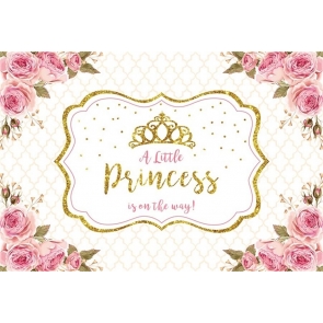 A Little Princess Is On The Way Baby Shower Backdrop Birthday Photography Background