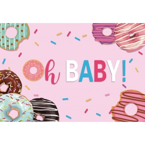 Sweet Donut Birthday Party Backdrop Newborn Baby Shower Photography Background