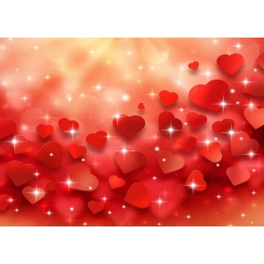 Valentine's Day Backdrop Red Lovely Sweetheart Love Background