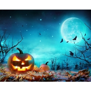 Dry Tree Leaf Pumpkin Theme Halloween Backdrops Studio Photography Background