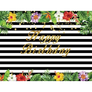 Black White Stripes Birthday Party Spade Backdrop Photography Party Background