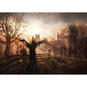 Scary Scarecrow Slave Halloween Photo Booth Backdrop Stage Photography Background Decoration Prop