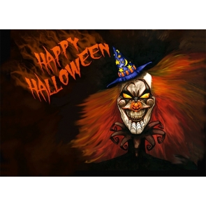 Scary Clown Theme Happy Halloween Party Backdrop Stage Photography Background Decoration Prop