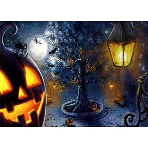 Scary Pumpkin Theme Halloween Party Backdrop Photography Background Stage Decoration Prop