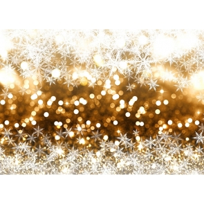 Gold Glitter Snowflake Backdrop Stage Decoration Prop Christmas Party Photography Background