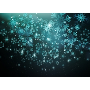 Bliue Snowflake Backdrop Stage Decoration Prop Christmas Party Photography Background 