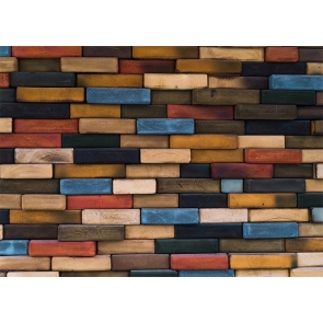 Personalise Colorful Wood Brick Wall Backdrop Decoration Prop Photo Booth Studio Photography Background 