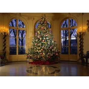 Living Room Christmas Tree Backdrop Party Decoration Prop Photography Background
